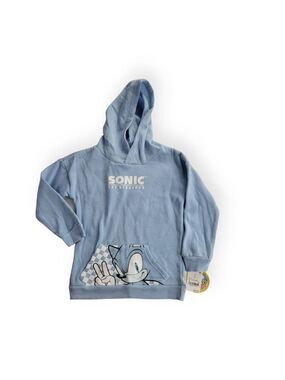 Sega Sonic Light Blue Boy's Hoodie  XS 4/5
